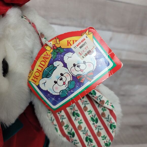 Vintage Christmas Bunny Plush DanDee Boy Girl Holiday Kids Kay Bee Toys - Picture 10 of 16